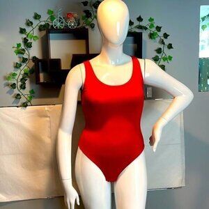 Cupshe Stunning Bodysuit Ribbed Bright‎ Orange size Small RefHHH